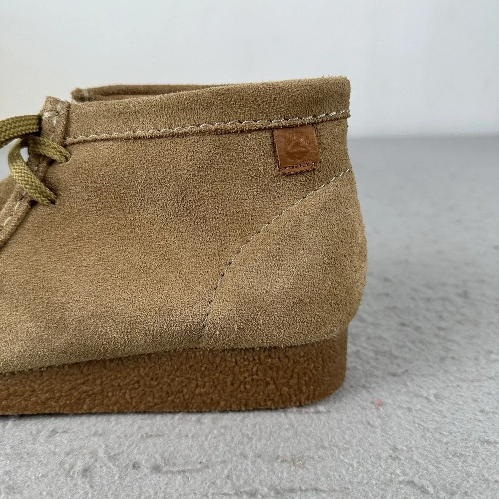 Clarks Wallabee Shacre Ankle Boot‎ Dark Sand Suede Leather Men's Size 8.5 Casual